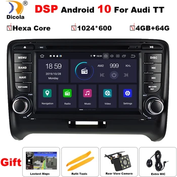 

Android 10 PX6 DSP Hexa Core GPS Navigation Radio Car DVD Player OBD for Audi TT MK2 8J 2006 2007 2008 2009 2010 2011 2012