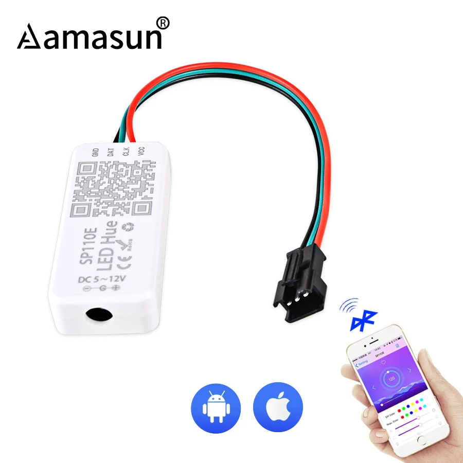 Контроллер пикселя RGB SP110E с Bluetooth для ws2811 ws2812B ws2812 диммер SK6812 RGBW APA102 WS2801