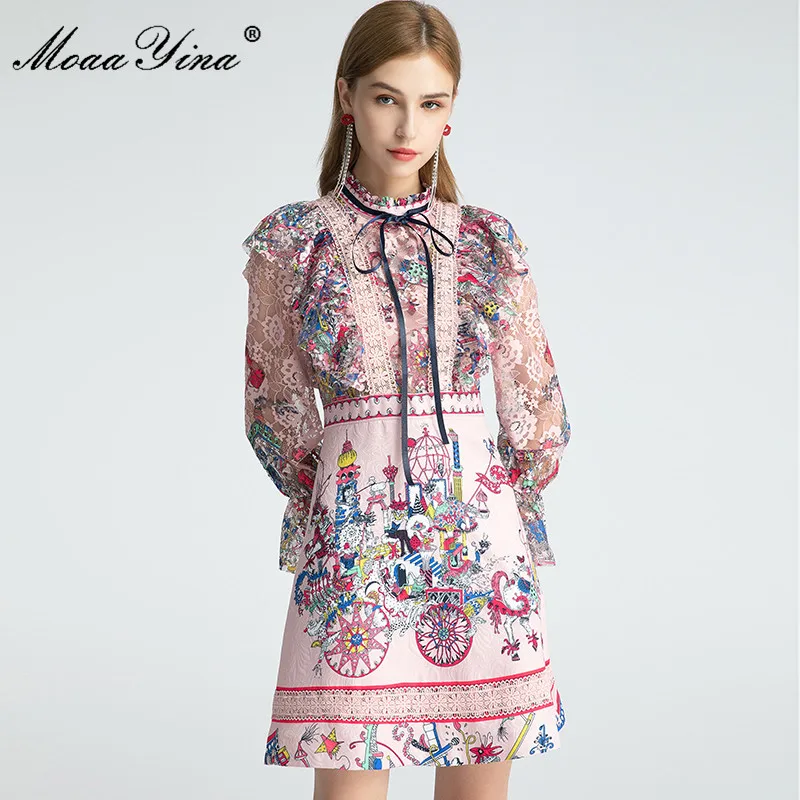 MoaaYina Fashion Designer dress Autumn Women's