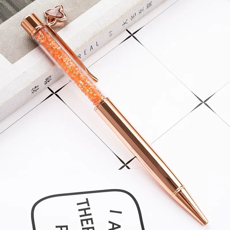 

Free Laser Customized Clover Metal Pen Creative Crystal Advertising Gift Pen Laser Customized Logo Name