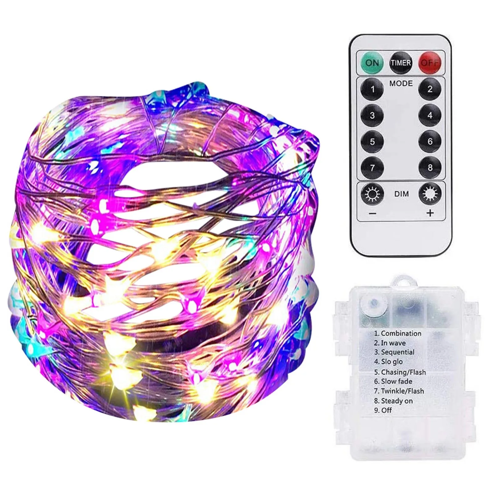

10M 100LEDs Copper Wire String Lamp Garden Birthday Remote Battery Wedding Outdoor Party Tube Light Hose Lamp Lantern #M