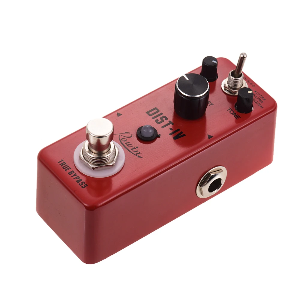 Rowin LEF-301D DIST-IV цифровая гитара с эффектом искажения педаль эффектов 3 рабочих режимов алюминиевый сплав корпус True Bypass аксессуары для гитары