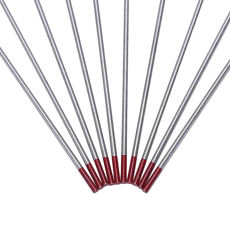 10Pcs Red Color Code Thorium Tungsten Electrode Head Tungsten Needle/Rod For Welding Machine