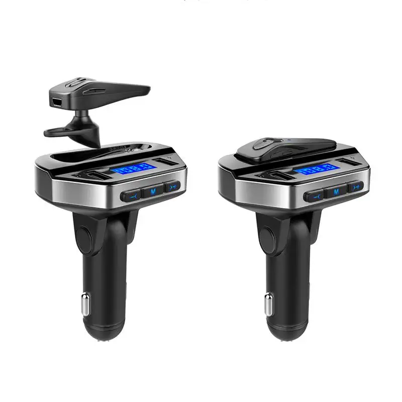 JINSERTA Bluetooth 5,0 fm-передатчик наушники-вкладыши Автомобильный MP3-плеер fm-модулятор Handsfree Dual USB 3.1A быстрое зарядное устройство