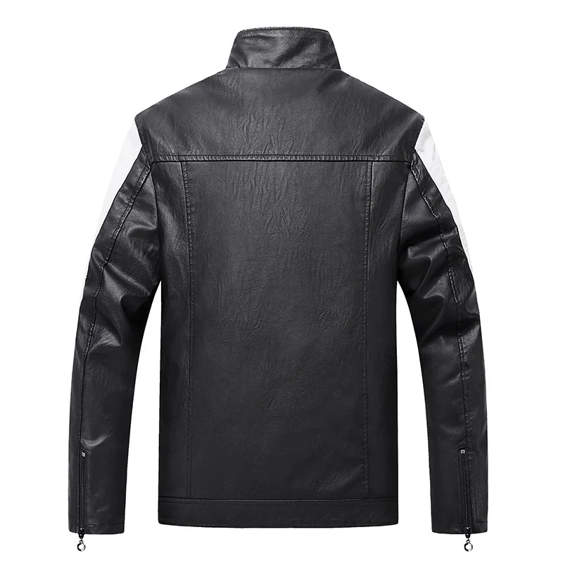 Новинка года; сезон осень; Модный воротник-стойка; Herren Lederjacke