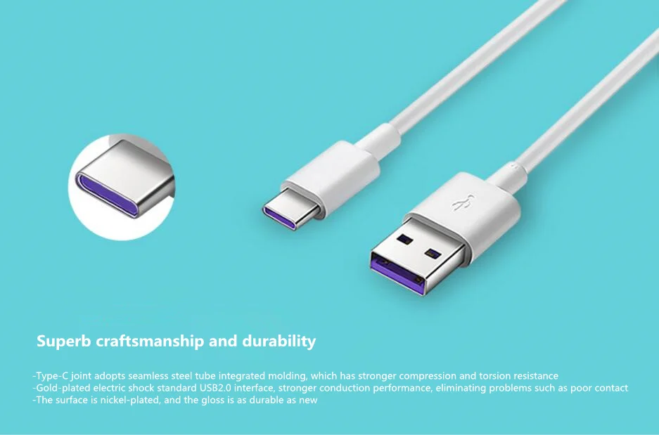 Huawei USB 5A type C кабель P30 P20 Pro lite Mate20 10 Pro P10 Plus lite USB 3,1 type-C Супер зарядный кабель