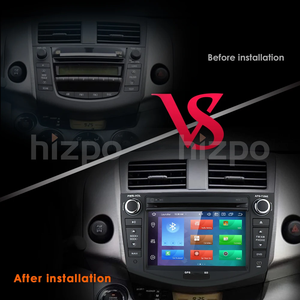 2Din Android 9,0 автомобильный мультимедийный плеер Автомобильный DVD gps для Toyota RAV4 RAV 4 2006-2012 " gps Радио Навигация Зеркало Ссылка головное устройство