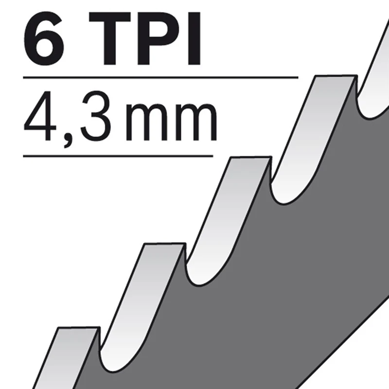 150mm 6" Hcs Reciprocating Sabre Saw Blades For Wood Plastic Pruning 6TPI Jigsaw Blade PFZ480E PFZ550E PFZ600E Garden Saw