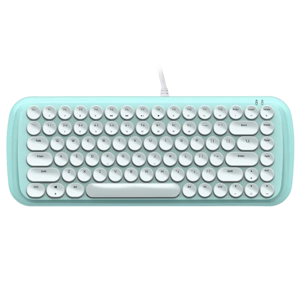 Mofii Candy-M эргономичная USB Проводная Механическая клавиатура с подсветкой Милая Ретро круглая Клавиатура для ноутбука настольная клавиатура синяя ось - Цвет: Зеленый