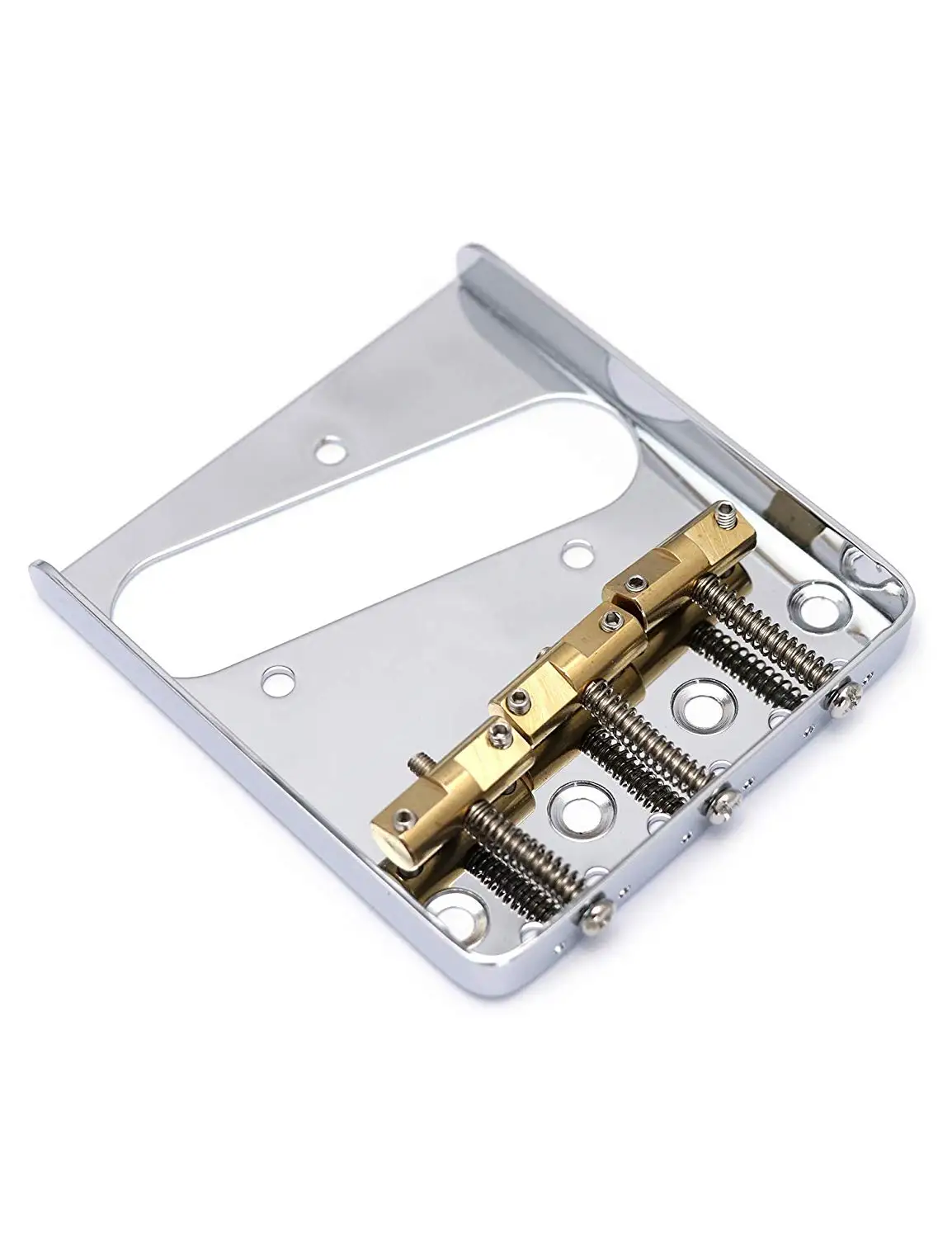 

Metallor Wil Ashtray Bridge WTB Vintage Bridge with Compensated Brass Saddles Compatible Electric Guitar Part Replacement Chrome