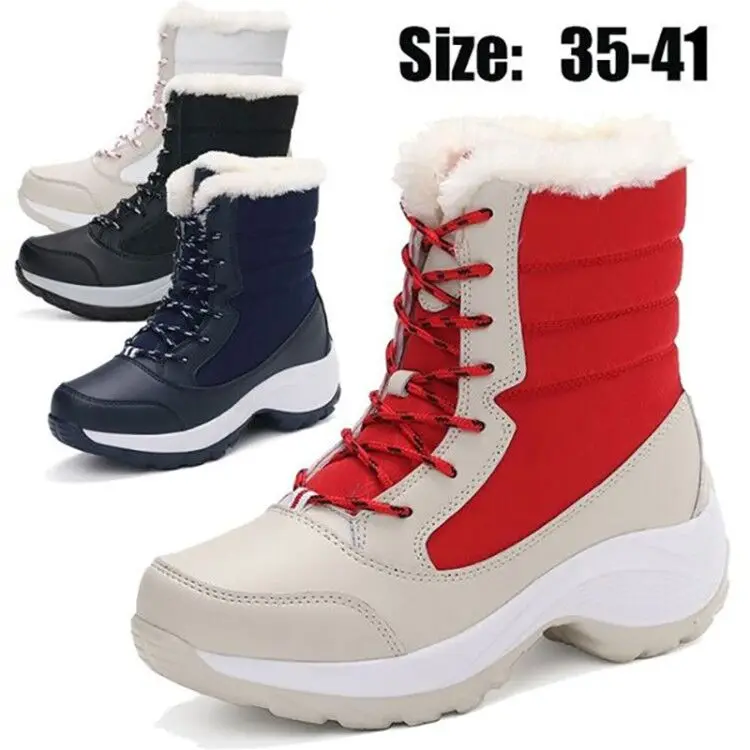 

New Snow Boots Warm Fur Female Winter Boots Women Shoes Platform Ankle Boots Women Boots Bota Women Winter Shoes Women Booties