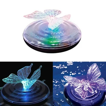 

Pool Waterproof Floating Night Portable Pond Landscape Outdoor Water Drift LED Butterfly Party Fountain Garden Decor Solar Light