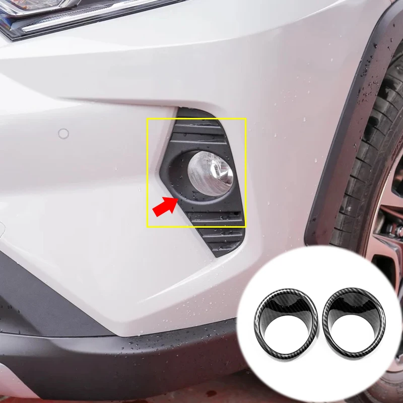 АБС-пластик для Toyota RAV4, высокое качество, автомобильная передняя противотуманная фара, светильник, накладка, наклейка, автомобильные аксессуары, Стайлинг, 2 шт