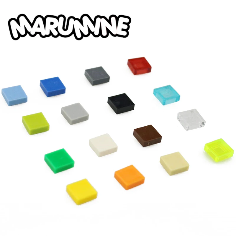 MARUMINE 1000 шт. 1x1 плитки блоков оптом аксессуары кубики Moc игрушки 3070 совместим со всеми основными брендами для детей здания
