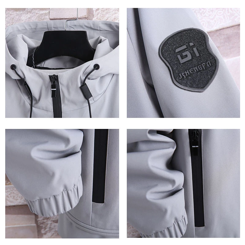 Мужская куртка бомбер однотонные куртки на молнии с капюшоном Повседневная