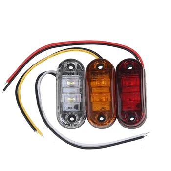 

1pc 24v 12v amber led side marker lights for trucks side clearance marker light clearance lamp 12V Red White for Trailer