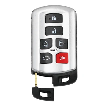 

5+1/6 Button Car Alarm Key Housing Smart Remote Key Shell Case For Toyota Sienna 2011- HYQ14ADR With Insert Emergency Blade