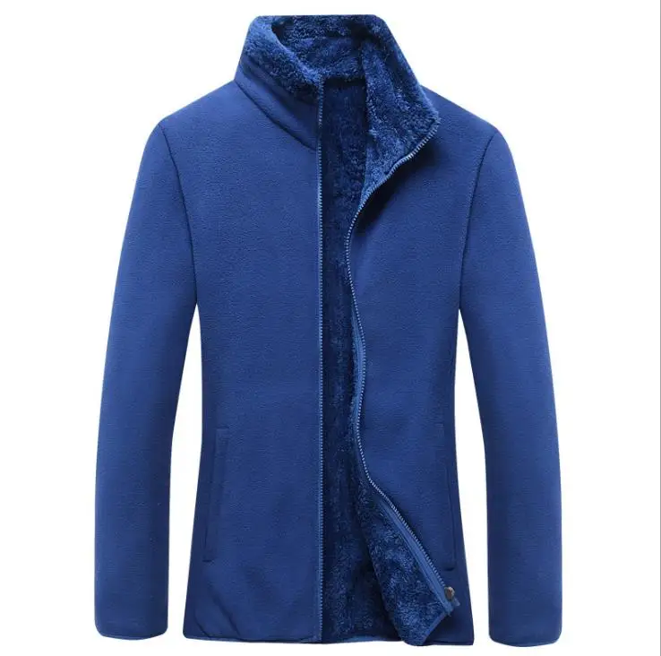 Женская уличная зимняя флисовая куртка ветрозащитная утепленная куртка с воротником-стойкой подкладка для альпинизма, катания на лыжах, кемпинга, спортивной одежды - Цвет: Dark Blue