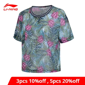 

Li-Ning Women Outdoor Surfing T-Shirt Loose Fit Oversize 100% Polyester LiNing li ning Breathable Sport Tee Tops AHSN142 WTS1408