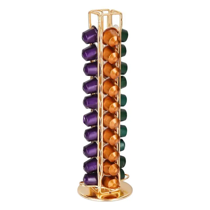 for 40pcs Capsule Металлический держатель кофейных капсул, железная Хромированная Подставка, кофейные капсулы для хранения, металлический держатель кофейных капсул для капсул - Цвет: for 40pcs Capsule