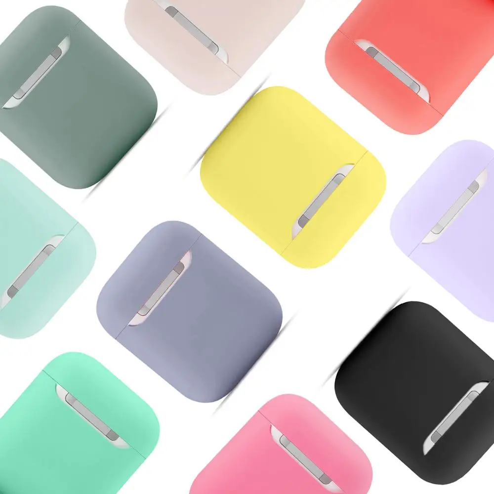 Силиконовый чехол для наушников Airpods Apple защитный с беспроводной зарядкой Bluetooth