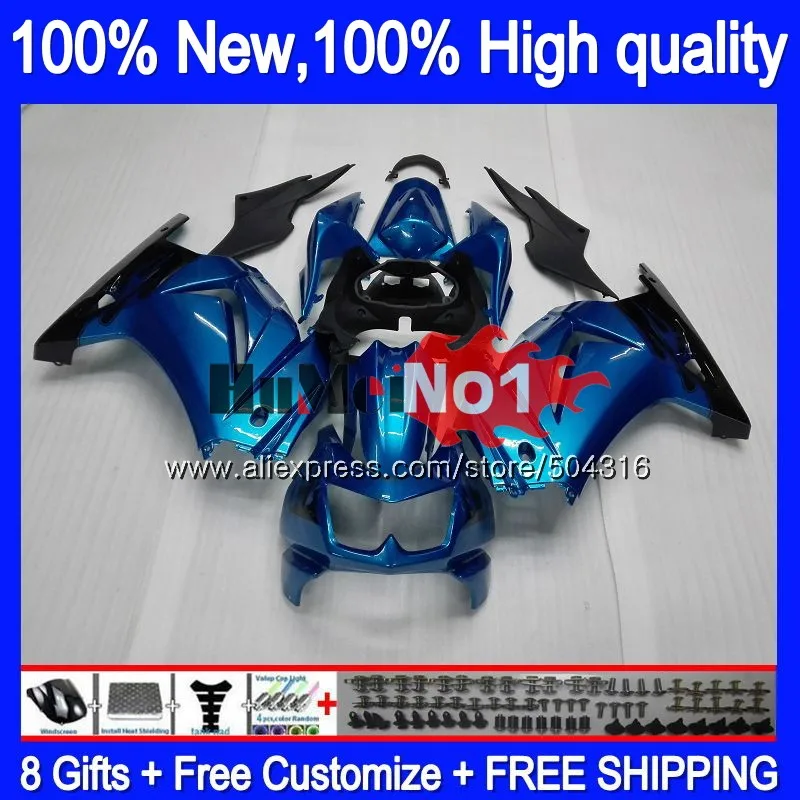 Kit For KAWASAKI EX250 ZX250 R EX250R 10MC.121 ZX EX 250 250R ZX250R 2008 2009 2010 2011 2012 08 09 10 11 12 Light blue Fairing Kit For KAWASAKI EX250 ZX250 R EX250R 10MC.121 ZX EX 250 250R ZX250R 2008 2009 2010 2011 2012 08 09 10 11 12 Light blue Fairing