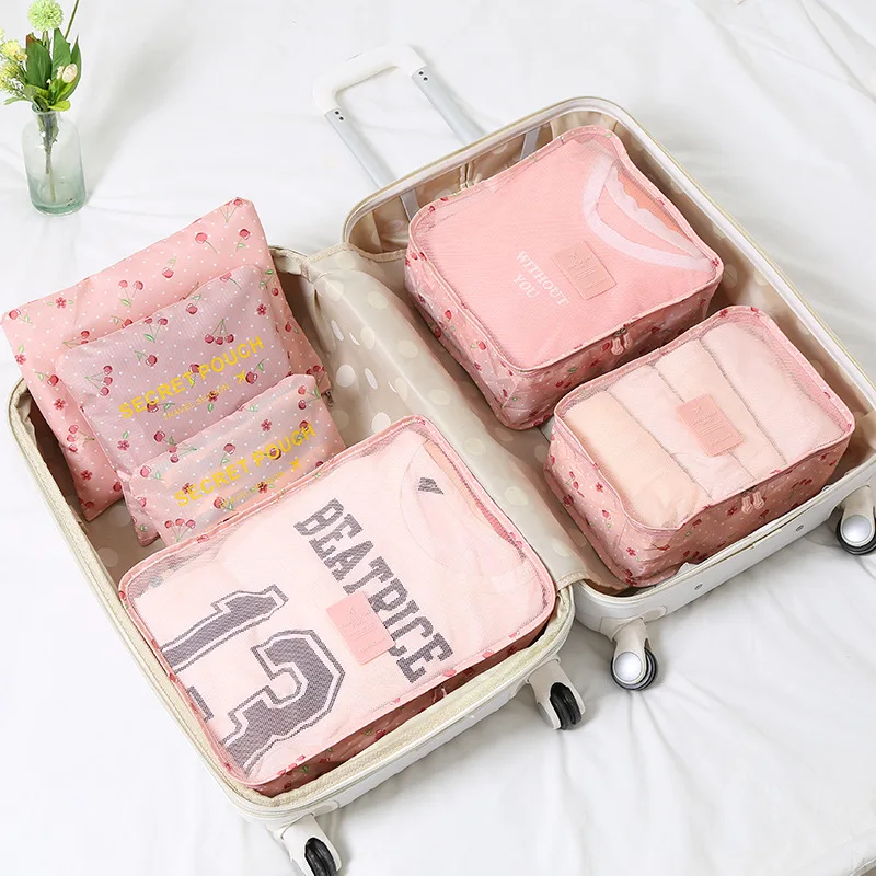 

6pcs/set Waterproof Storage Bag Set Travel Clothes Organizer Pouch Portable Storage Bags Closet Clothes Organizer Quilt Bag
