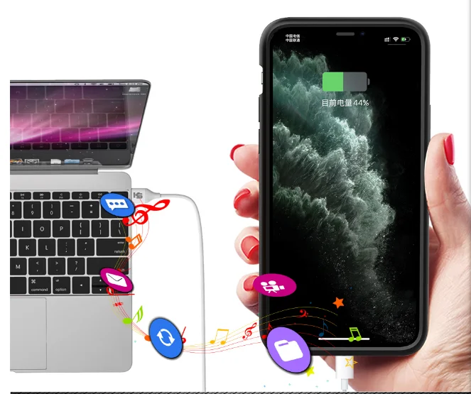 Чехол для аккумулятора для iPhone 11 Pro 11 Pro Max Music/Sync Smart power Bank, чехол для зарядного устройства для iPhone X Xs Max XR