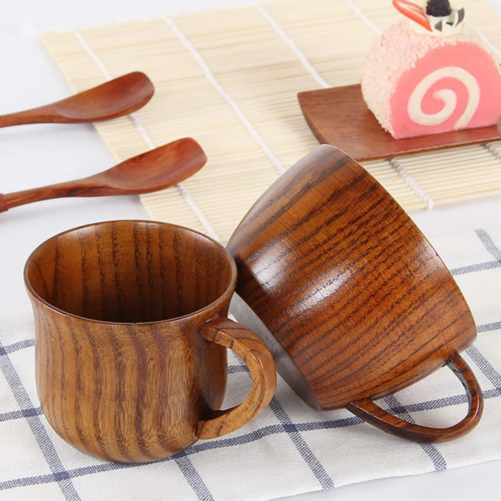 

1 PC Natural Solid Wood Small Water Mug Insulation Tea Cup Japanese Wooden Wine Coffee Water Drinking Mug Heat Insulation Cup