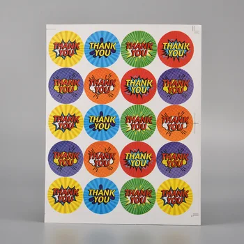 

100pcs/lot 31mm Round Colorful "thank you" Packaging Seals Sticker Labels for Envelope Wedding Birthday Gifts