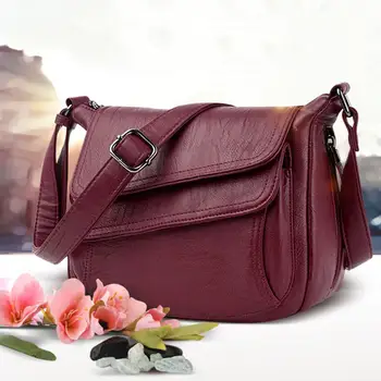

Hot Bags Women Solid Color Faux Leather Crossbody Shoulder Bag Phone Key Pouch High Quality Bags Female Bolsas сумки женские