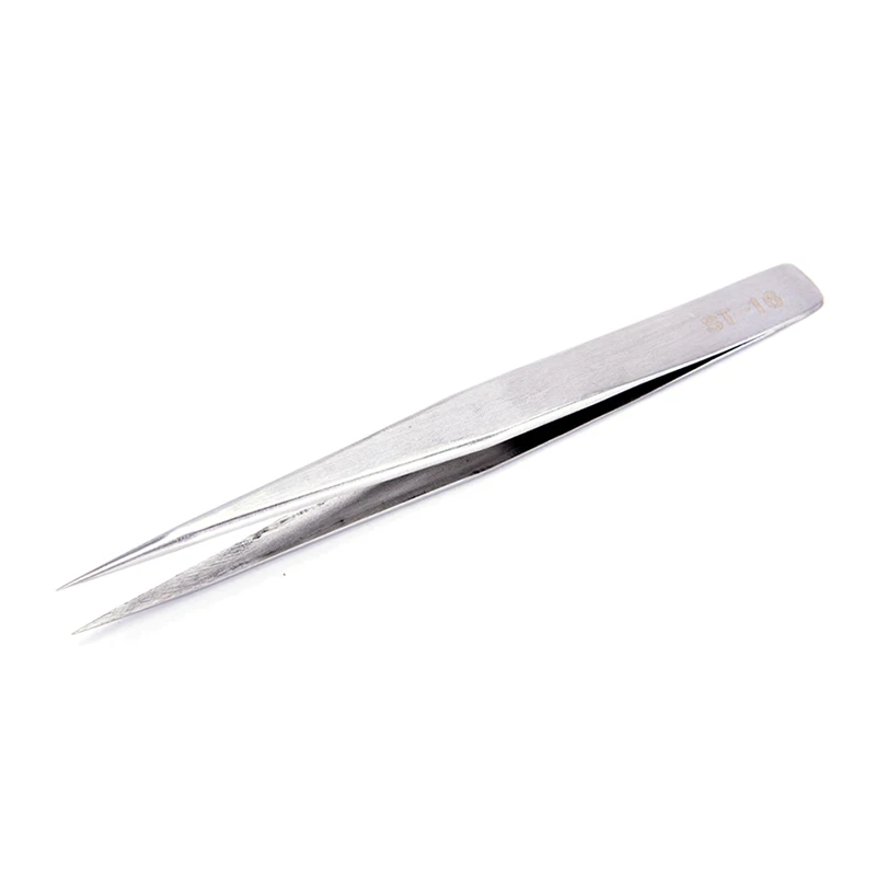 1pcs Nail Art Stainless Steel Gel Picking Tool Rhinestones Gem Decor Eyelash Tweezers Anti-static Diy Hand Clip Silver Tweezers - Цвет: 7