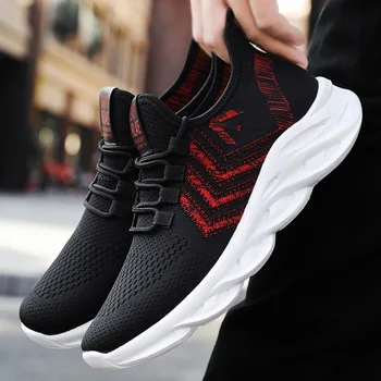 

Men Sneakers 2020 New Arrival Men Lace-up Casual Shoes Summer Breathable Mesh Adult Male Tenis Footwear Light Nonslip Design