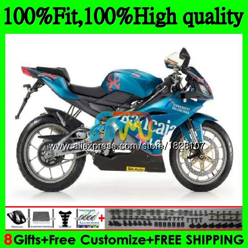 Инъекции для Aprilia RS4 RS-125 RS125 Глянцевая cyan для детей возрастом 12, 13, 14, 15, 16 62BS. 69 RS125R RSV125 RS 125 2012 2013 обтекатель
