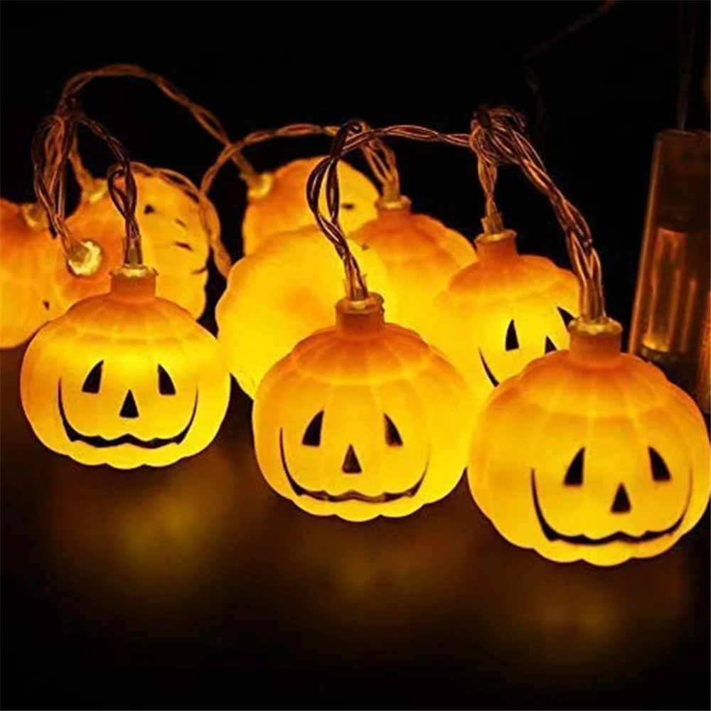 1 5m 10led halloween string lights orange pumpkin string lights battery