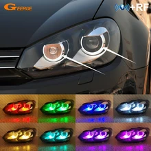 

For VOLKSWAGEN VW GOLF GTI 6 MK6 BT App RF Remote Control Ultra bright Multi-Color RGB led angel eyes Kit Halo rings DRL