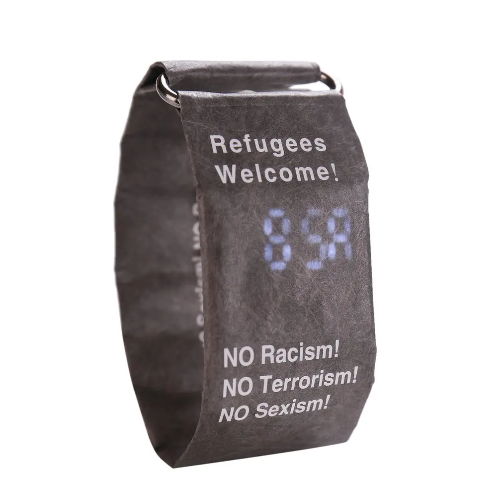 

Creative Paper Watch LED Waterproof Clock Tyvek Paper Strap Digital Watches Sport Watch Relogio Feminino Women Watch Men Student