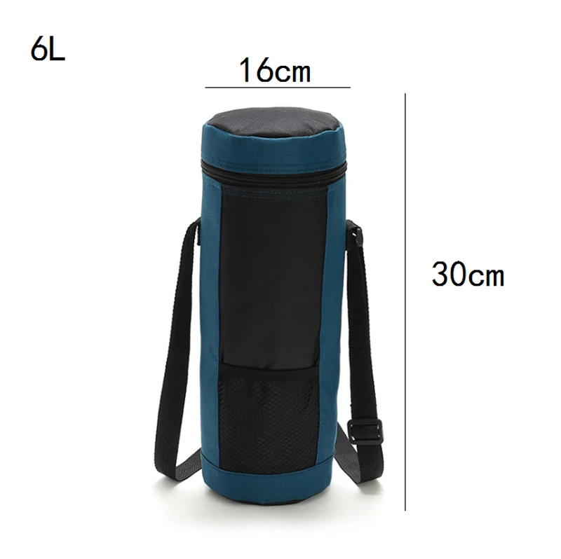 Navy Blue 6L Сумка-тоут для вина с одной бутылкой, Холщовая Сумка для переноски, изолированная сумка-холодильник, мягкая сумка-холодильник для вина, сумка для переноски, подарок для путешествий - Цвет: Navy Blue 6L