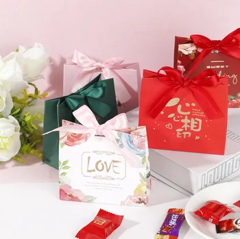 

lovely decor candy bag wedding favors gift box package birthday party favor sweet bags baby shower supplies LFB938