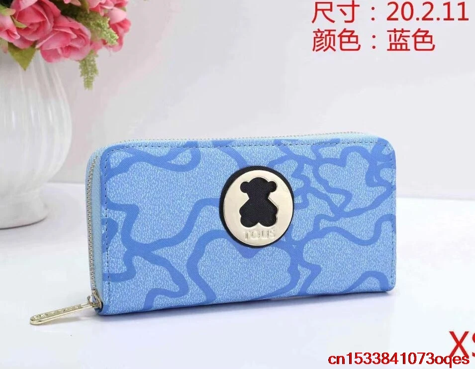 De lujo de la marca de diseñador monedero de mujer de alta negro marrón Bifold cartera moneda monedero carteras T21|Monederos y carteras| - AliExpress