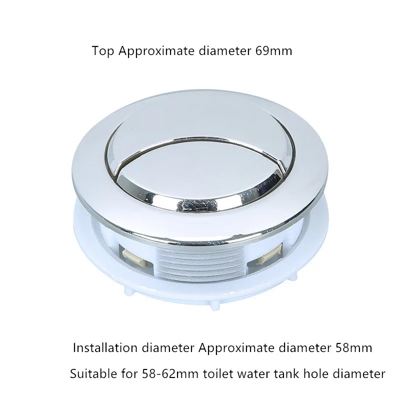 Toilet wter tank double flush button plastic round toilet push button Top dimeter 69mm Instlltion dimeter 58mm,JO21001