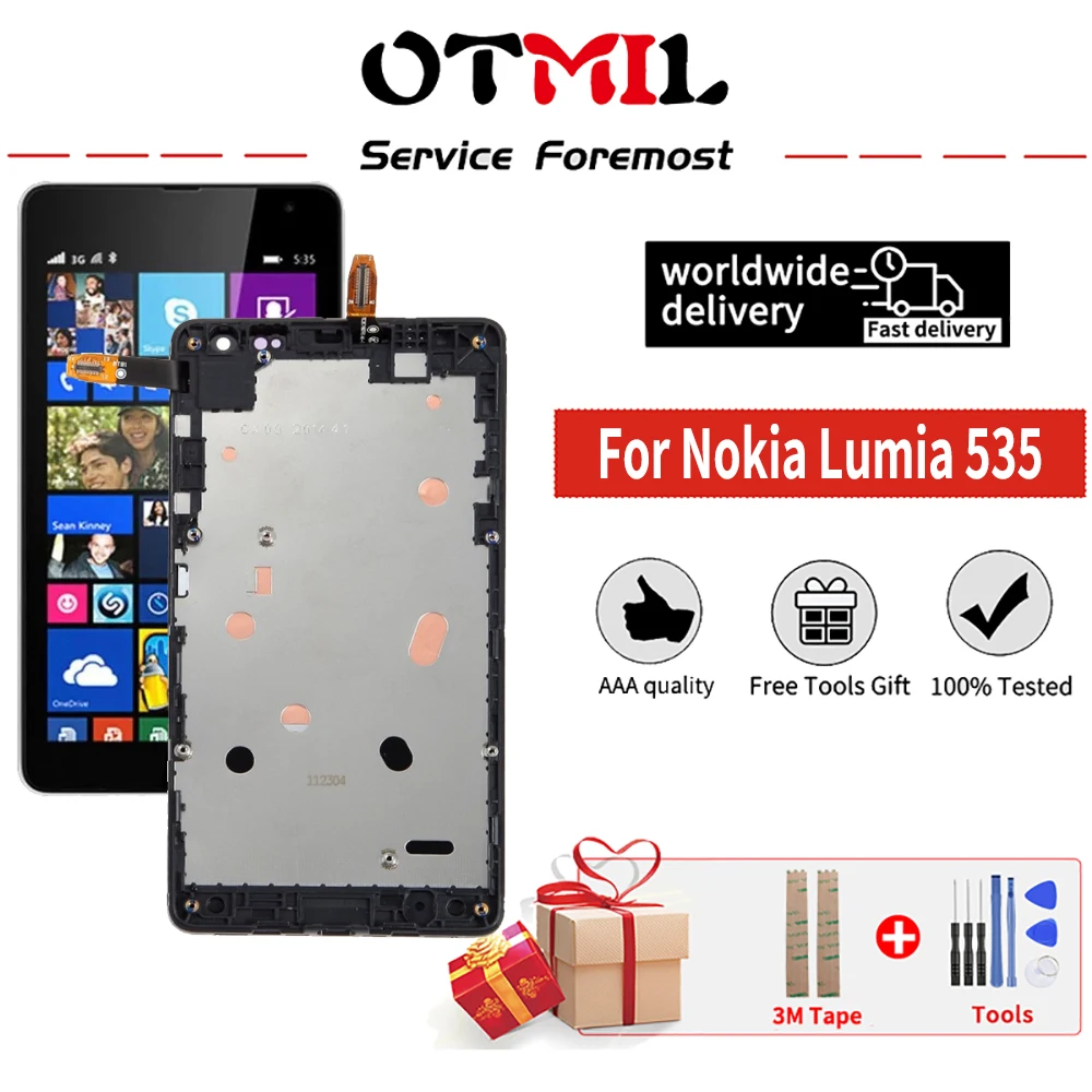 ЖК дисплей 5 0 &quotдля NOKIA Microsoft Lumia 535 с сенсорным экраном и дигитайзером в сборе