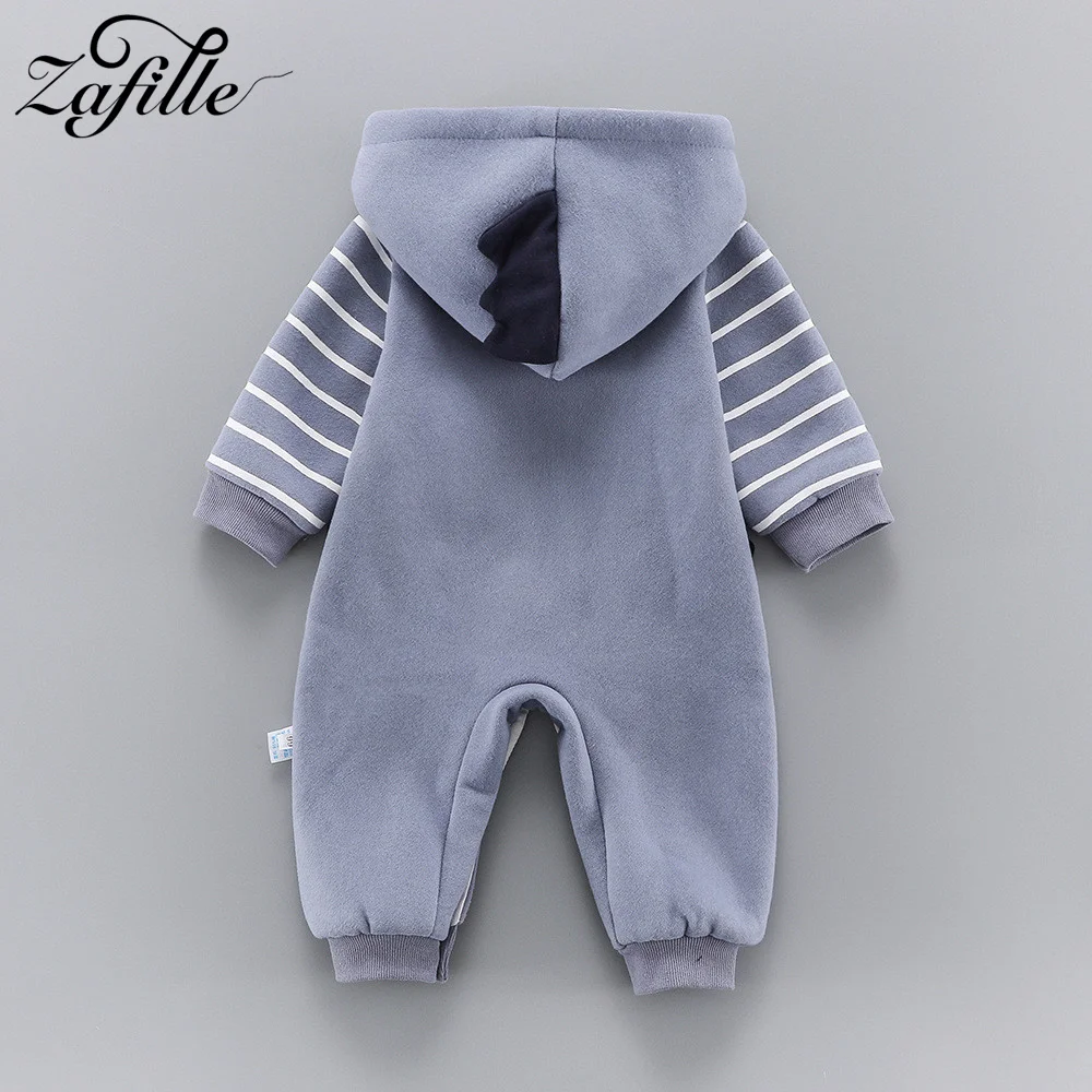 Newborn Baby Winter Clothes Cartoon Bear Toddler Boy Clothes Zipper Hooded Boys Romper Baby Costume Winter Jumpsuit Kids baby jumpsuit