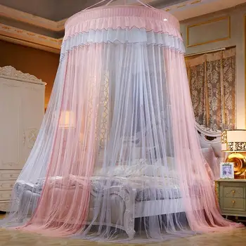 

20Twin Princess Bed Curtain Tent Home Queen King Netting Mosquito Net Ceiling-Mounted Canopy CK Foldable Full Dome D20