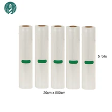 5 рулонов/партия вакуумная пищевая сумка для кухни вакуумные пакеты для хранения упаковочная пленка сохраняет свежесть 20 см* 500 см
