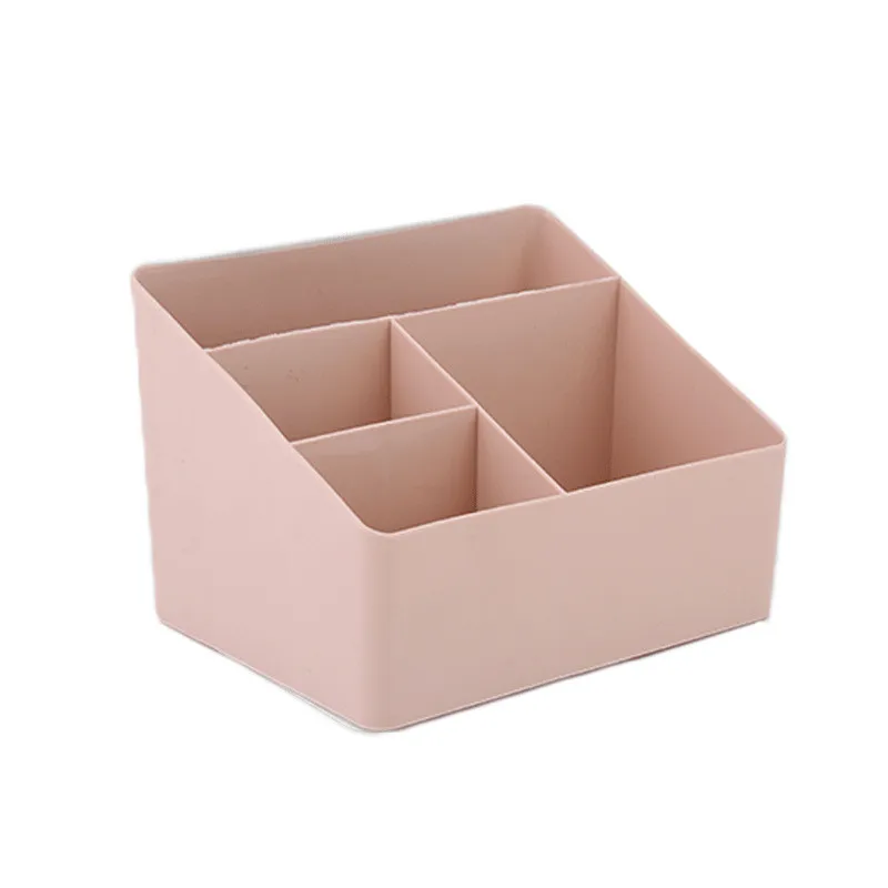 4 Beige Органайзер для макияжа, Настольный ящик для хранения, Компактный органайзер для домашнего офиса, косметический Органайзер для ухода за кожей, шкатулка для украшений, органайзер для дома - Цвет: 4 Beige