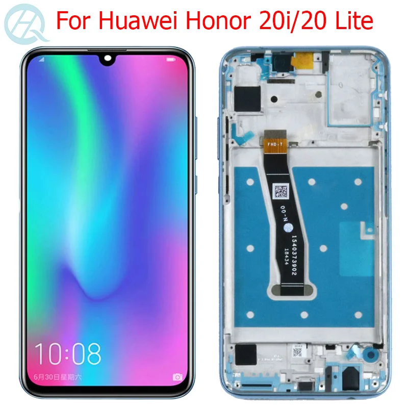 Оригинальный ЖК дисплей для Huawei Честь 20 Lite 20i с рамой сенсорным экраном в сборе 6 21 &quotHonor HRY LX1T экран