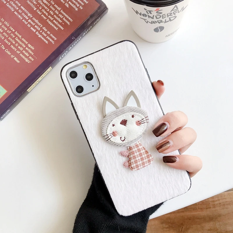 2019 Case For OPPO A73 F5 F7 A7X F9 F11 Pro A9 A59 F1S Hot Fashion Cute Cat Plush Cases Back Cover Phone Accessories Coque |