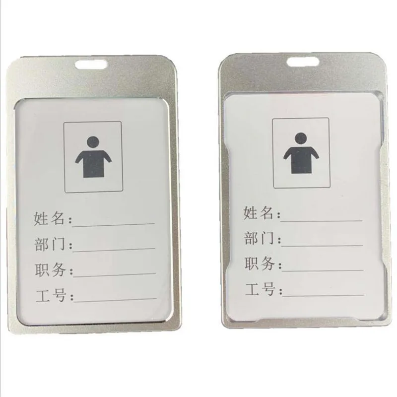 Card Holder Work Card Holders Aluminium Alloy Card Holder Employee Name ID Cover Metal Work Certificate Identity Badge Holder