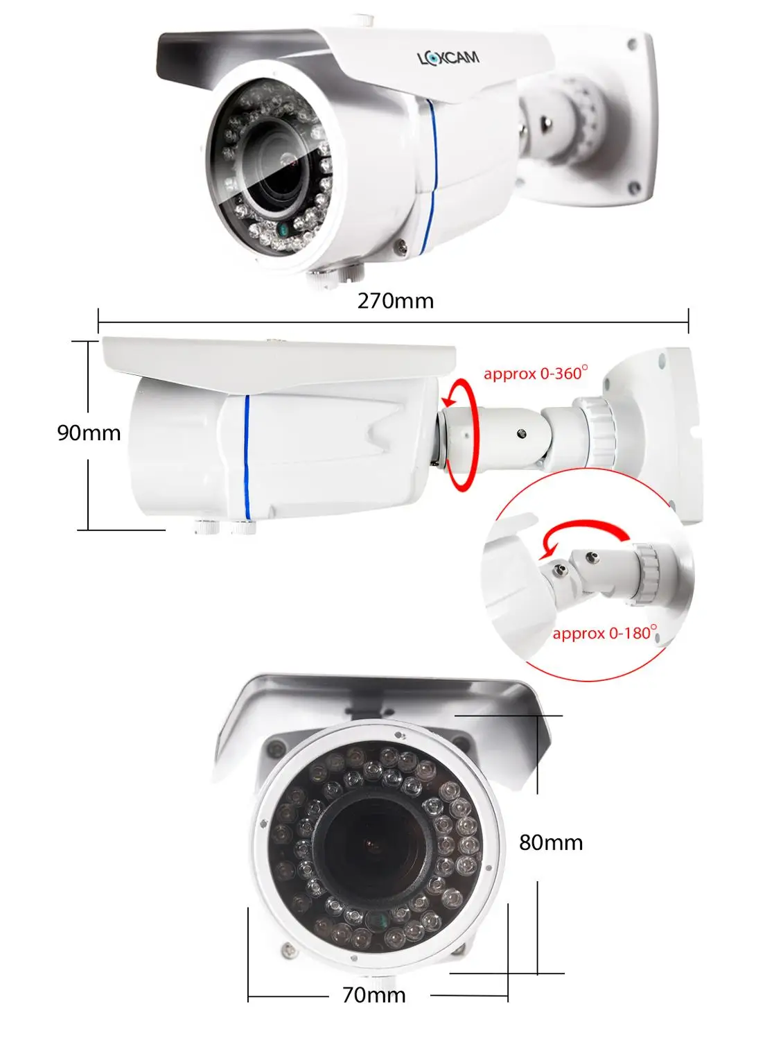 LOXCAM H.265+ система видеонаблюдения 16ch 4K 5MP POE NVR 2MP 1080 p@ 25fps наружная ip-камера безопасности 2,8-12 мм зум Камера видеонаблюдения